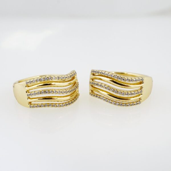 Arete de Acero Bañado en Oro 14k - EA122