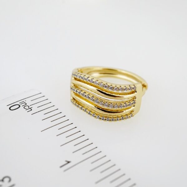 Arete de Acero Bañado en Oro 14k - EA122 - Imagen 3