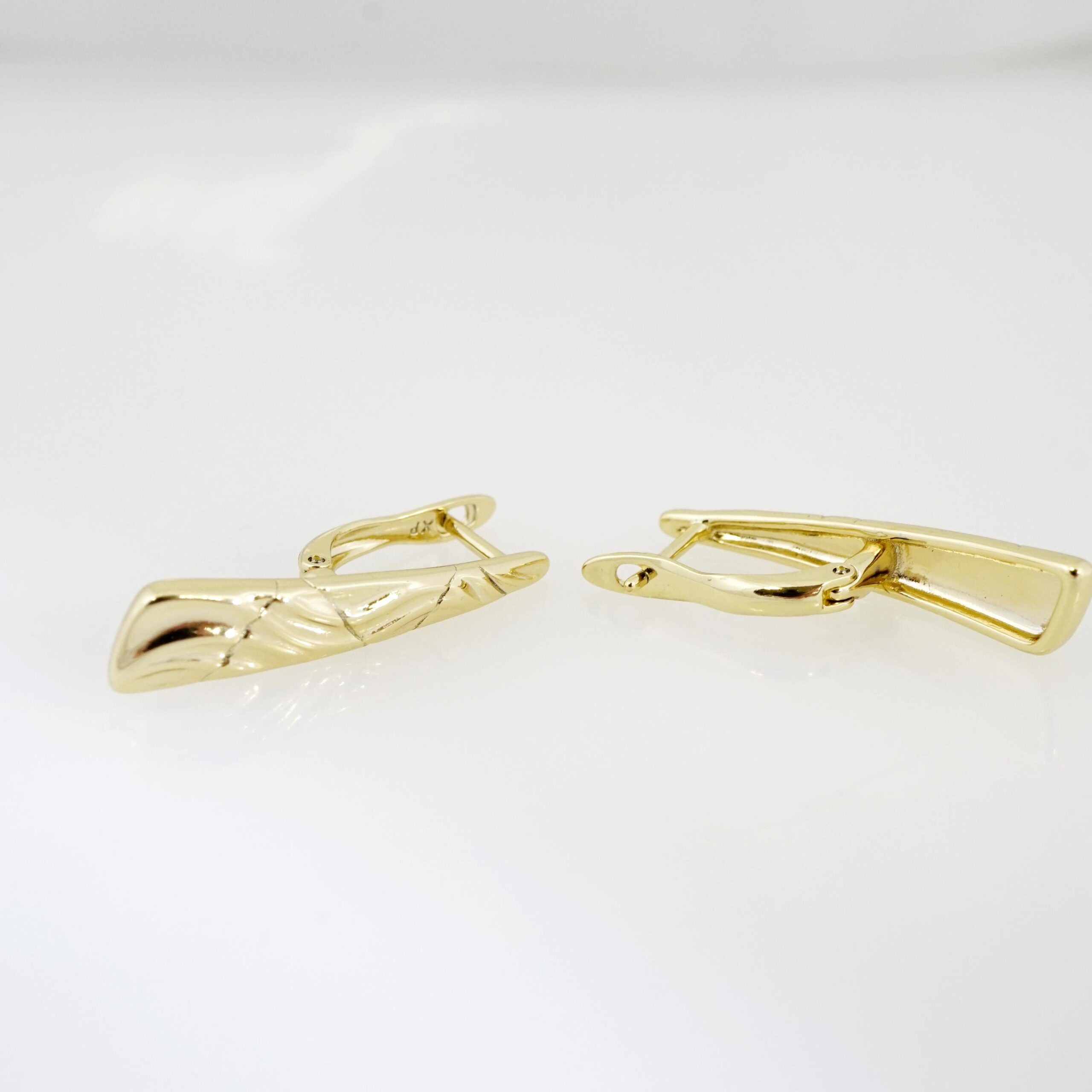 Arete de Acero Bañado en Oro 14k - EA135 - Imagen 2