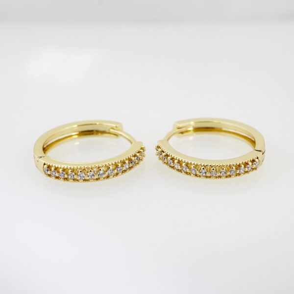 Arete de Acero Bañado en Oro 14k - EA137