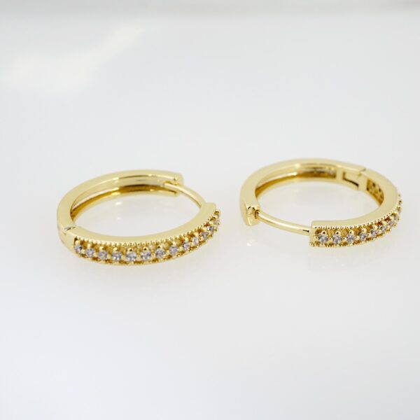 Arete de Acero Bañado en Oro 14k - EA137 - Imagen 2