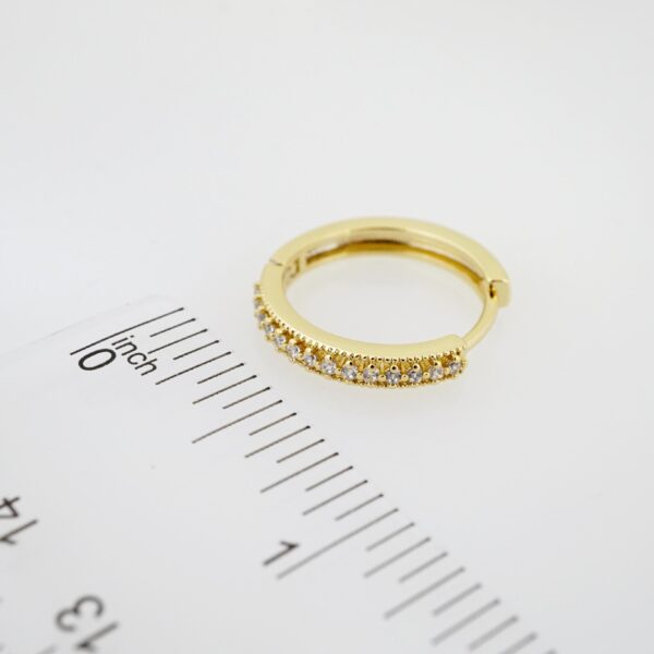 Arete de Acero Bañado en Oro 14k - EA137 - Imagen 3