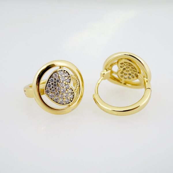 Arete de Acero Bañado en Oro 14k - EA404 - Imagen 2