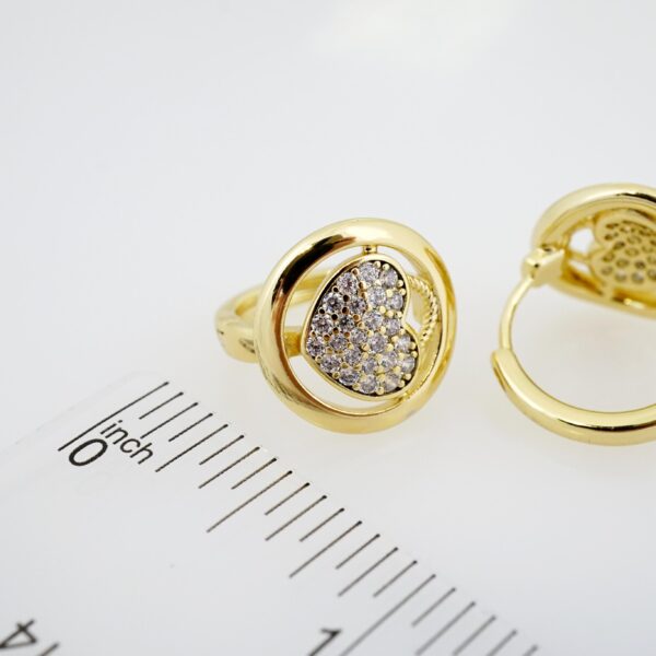 Arete de Acero Bañado en Oro 14k - EA404 - Imagen 3