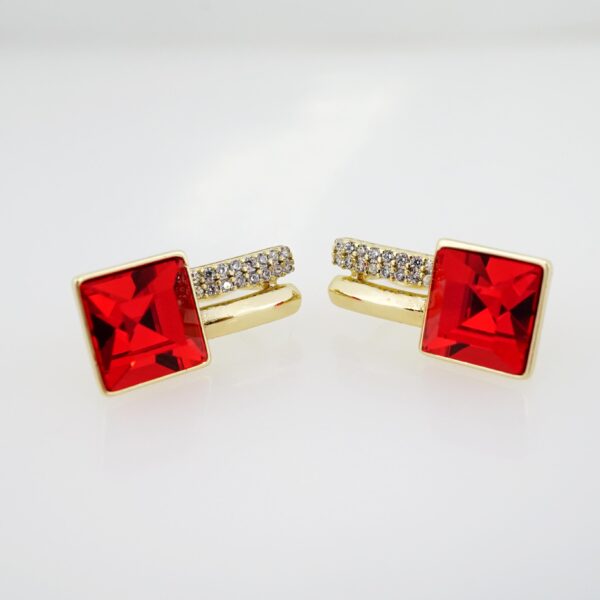 Arete de Acero Bañado en Oro 14k - EA397