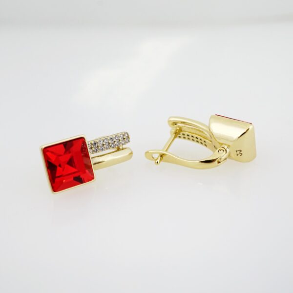 Arete de Acero Bañado en Oro 14k - EA397 - Imagen 2