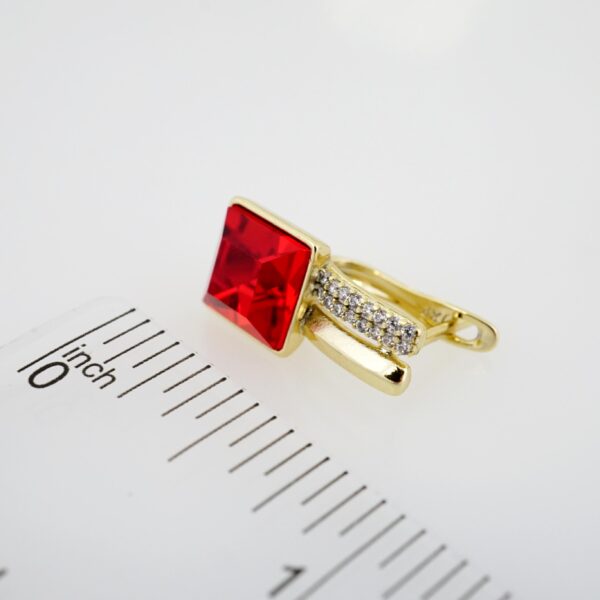 Arete de Acero Bañado en Oro 14k - EA397 - Imagen 3