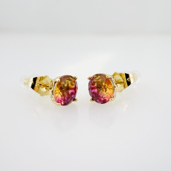 Arete de Acero Bañado en Oro 14k - EA214