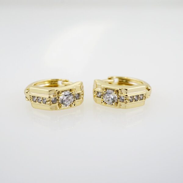 Arete de Acero Bañado en Oro 14k - EA220