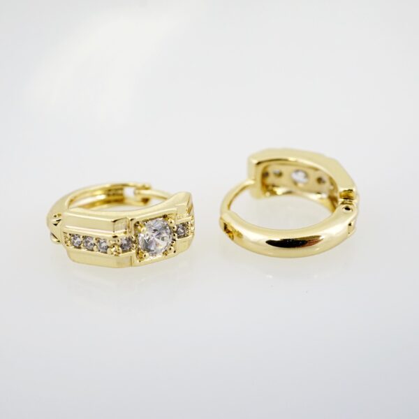 Arete de Acero Bañado en Oro 14k - EA220 - Imagen 2