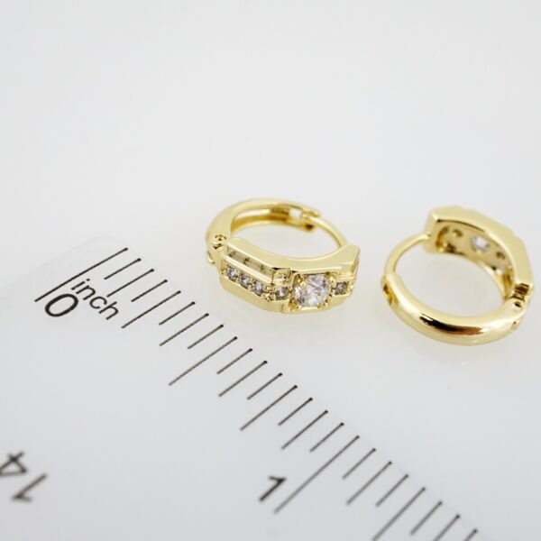 Arete de Acero Bañado en Oro 14k - EA220 - Imagen 3