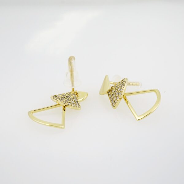 Arete de Acero Bañado en Oro 14k - EA283