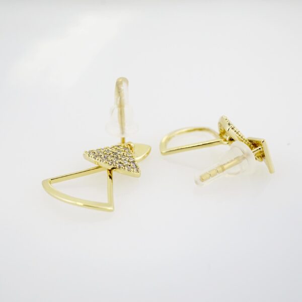 Arete de Acero Bañado en Oro 14k - EA283 - Imagen 2