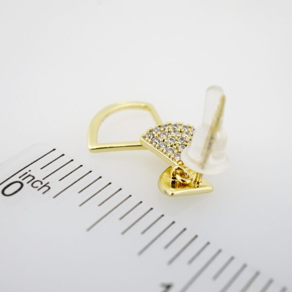 Arete de Acero Bañado en Oro 14k - EA283 - Imagen 3