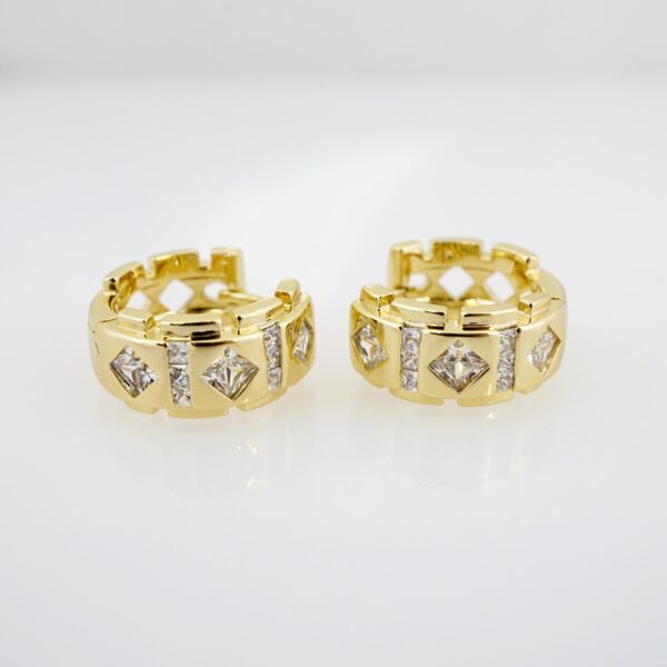 Arete de Acero Bañado en Oro 14k - EA284