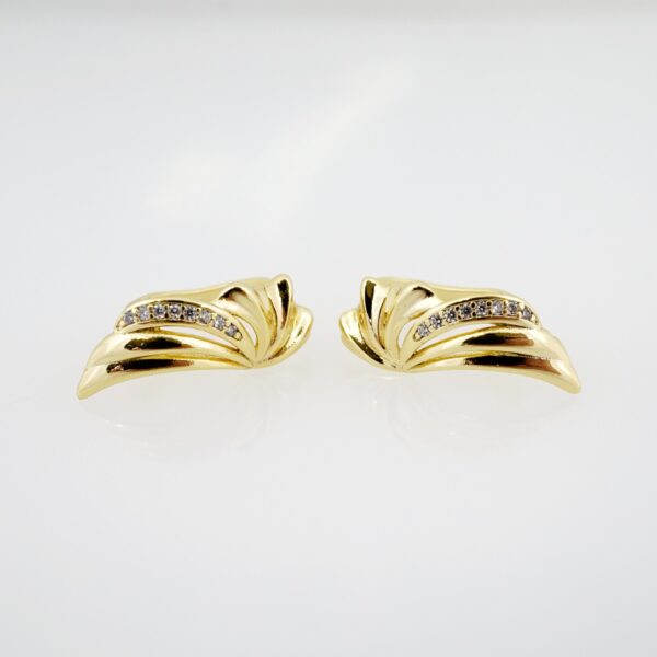 Arete de Acero Bañado en Oro 14k - EA285