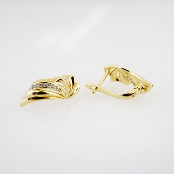 Arete de Acero Bañado en Oro 14k - EA285 - Imagen 2