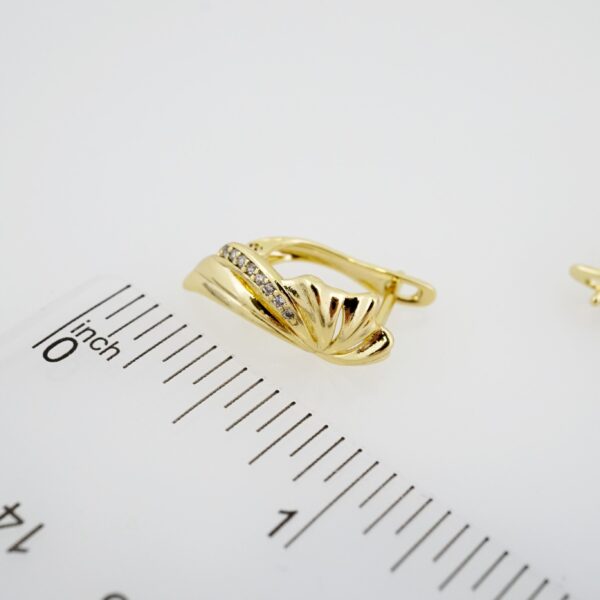 Arete de Acero Bañado en Oro 14k - EA285 - Imagen 3