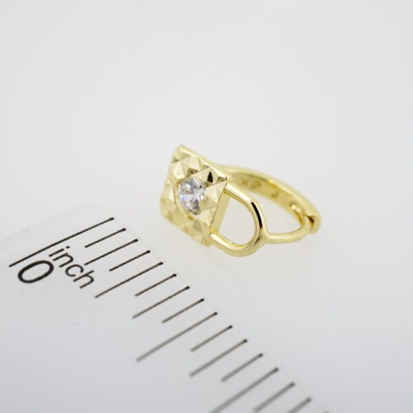 Arete de Acero Bañado en Oro 14k - EA286 - Imagen 3