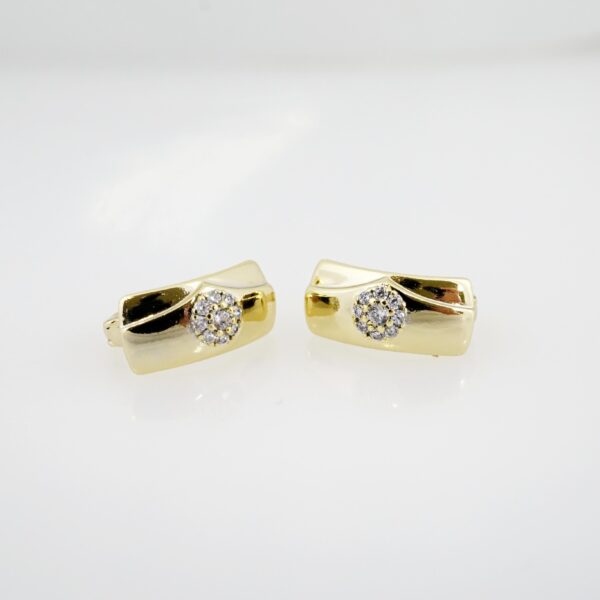 Arete de Acero Bañado en Oro 14k - EA287