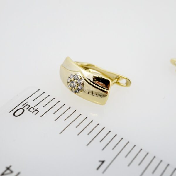 Arete de Acero Bañado en Oro 14k - EA287 - Imagen 3