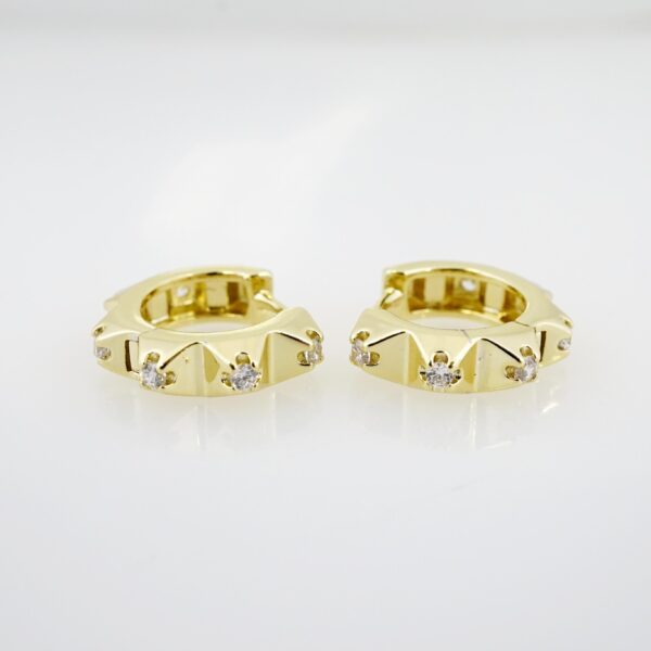 Arete de Acero Bañado en Oro 14k - EA289