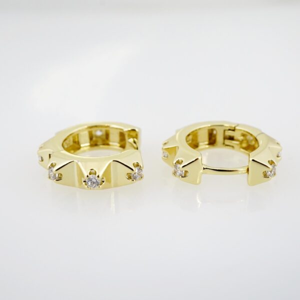 Arete de Acero Bañado en Oro 14k - EA289 - Imagen 2