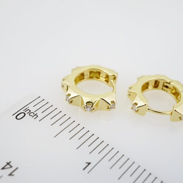 Arete de Acero Bañado en Oro 14k - EA289 - Imagen 3