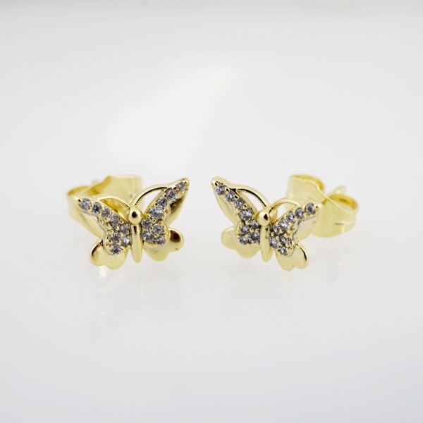Arete de Acero Bañado en Oro 14k - EA297
