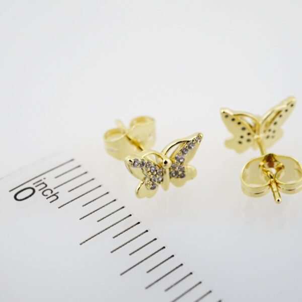 Arete de Acero Bañado en Oro 14k - EA297 - Imagen 3