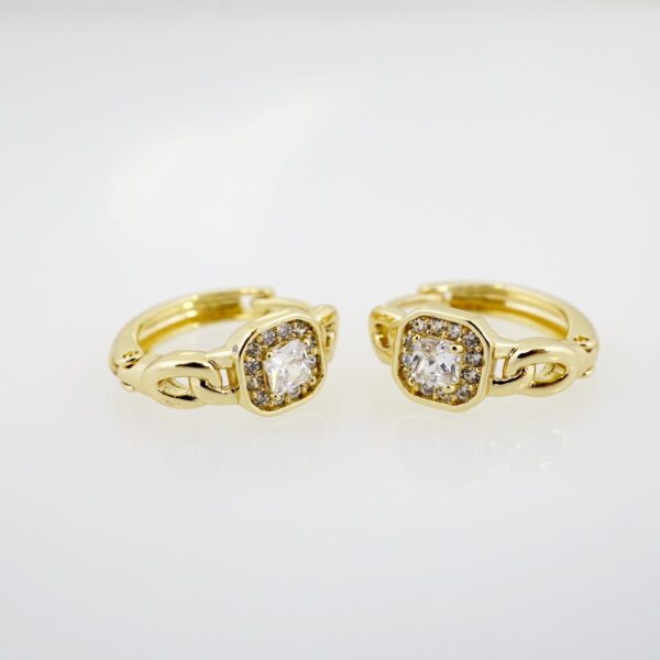 Arete de Acero Bañado en Oro 14k - EA308