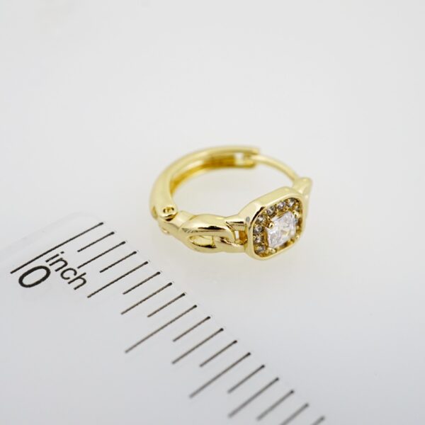 Arete de Acero Bañado en Oro 14k - EA308 - Imagen 3
