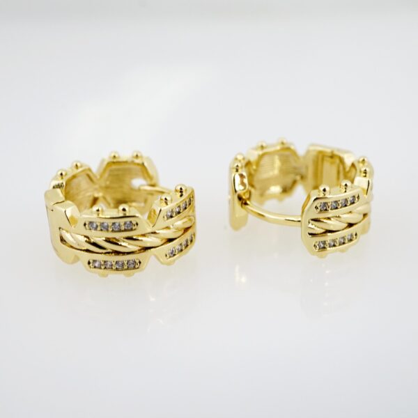 Arete de Acero Bañado en Oro 14k - EA296 - Imagen 2