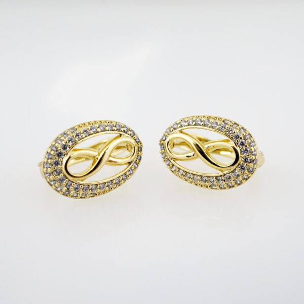 Arete de Acero Bañado en Oro 14k - EA304