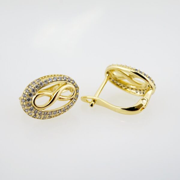 Arete de Acero Bañado en Oro 14k - EA304 - Imagen 2