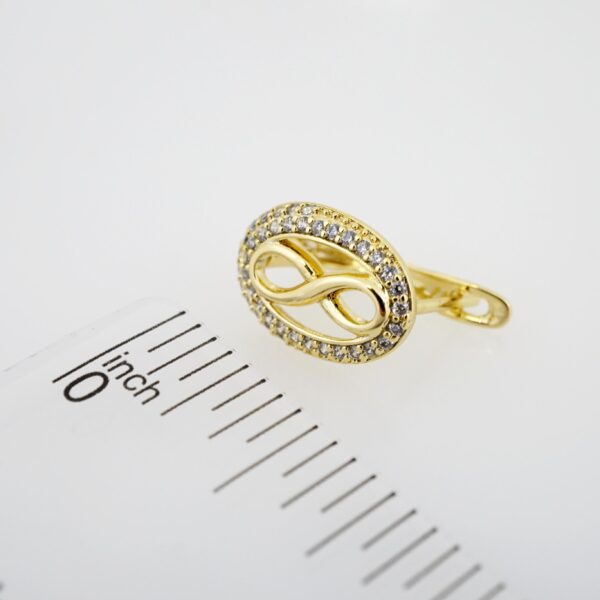 Arete de Acero Bañado en Oro 14k - EA304 - Imagen 3