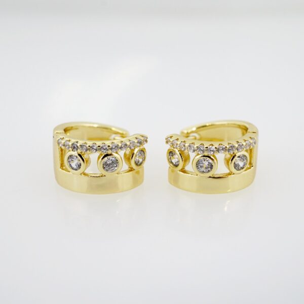 Arete de Acero Bañado en Oro 14k - EA306