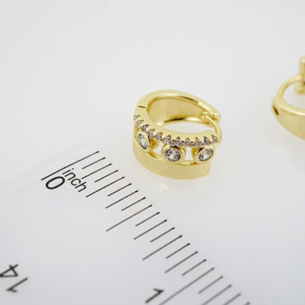 Arete de Acero Bañado en Oro 14k - EA306 - Imagen 3
