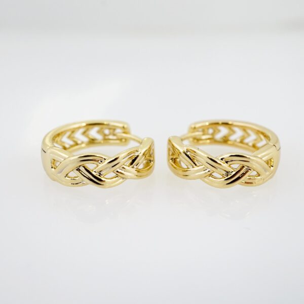 Arete de Acero Bañado en Oro 14k - EA295
