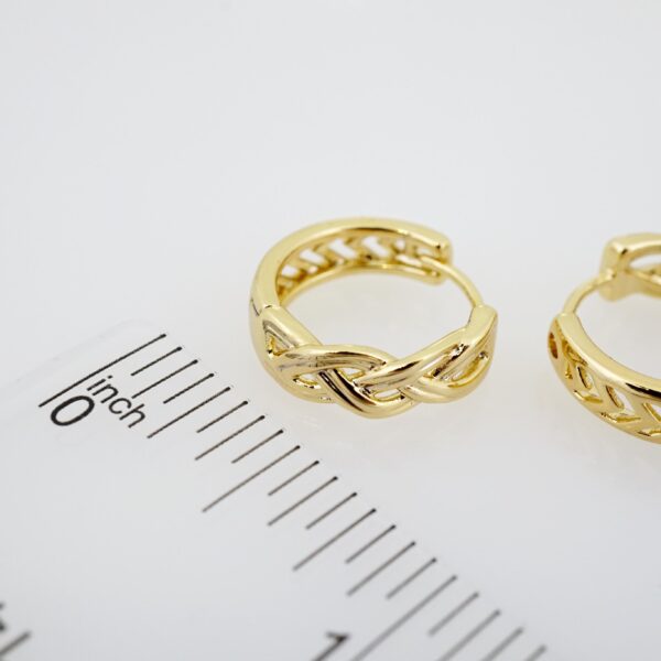Arete de Acero Bañado en Oro 14k - EA295 - Imagen 3
