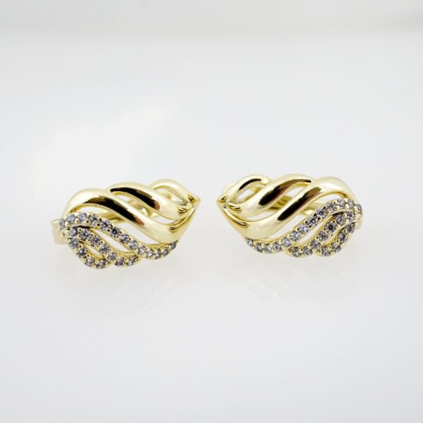Arete de Acero Bañado en Oro 14k - EA307