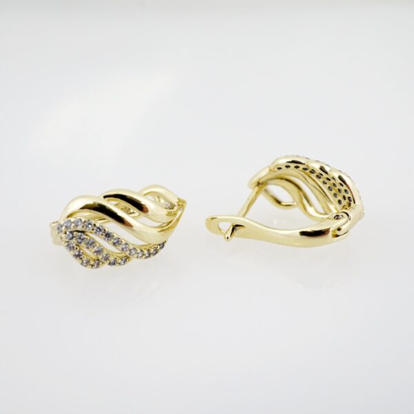 Arete de Acero Bañado en Oro 14k - EA307 - Imagen 2