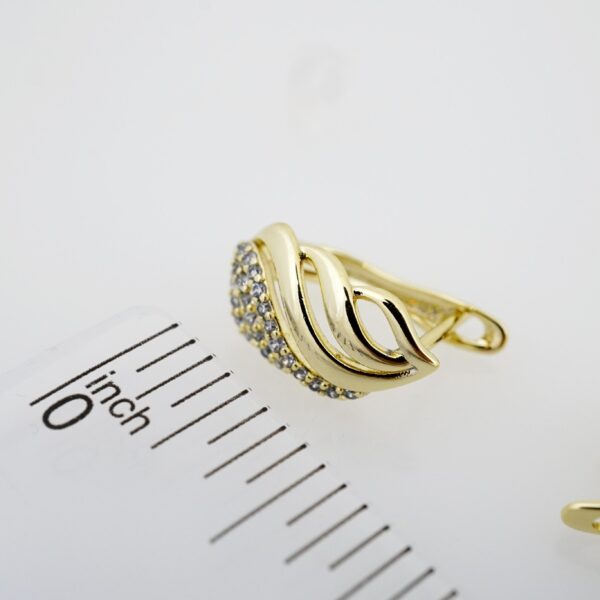 Arete de Acero Bañado en Oro 14k - EA307 - Imagen 3