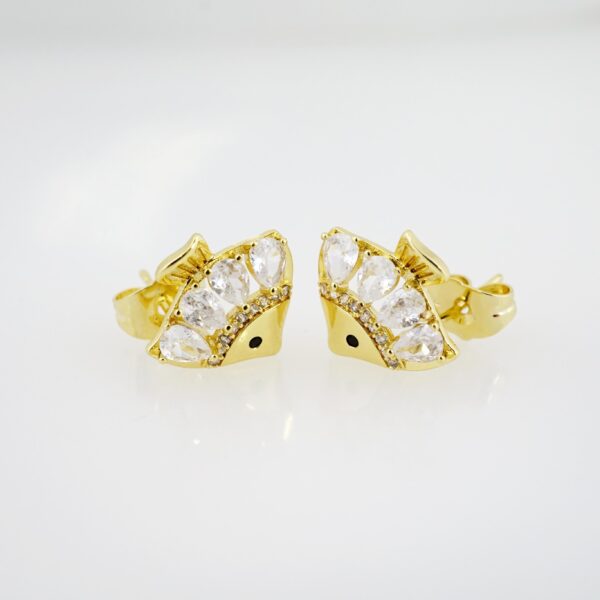 Arete de Acero Bañado en Oro 14k - EA309