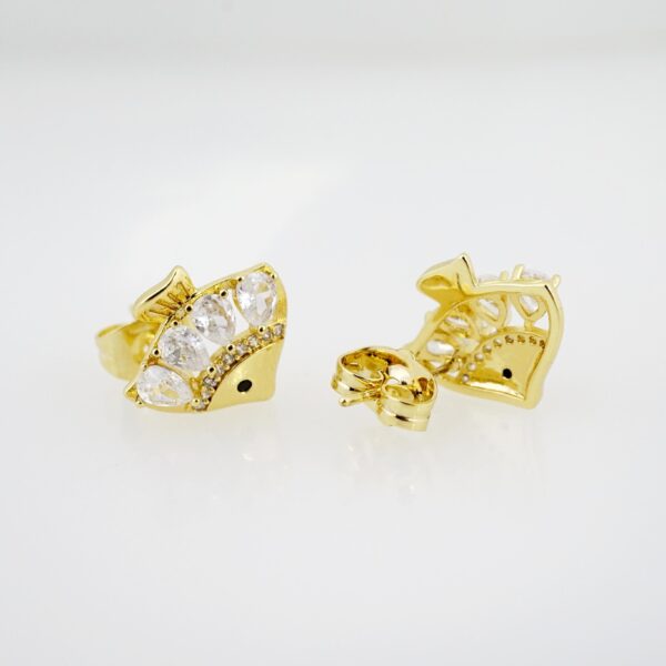 Arete de Acero Bañado en Oro 14k - EA309 - Imagen 2
