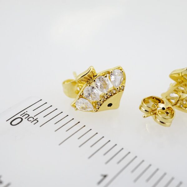 Arete de Acero Bañado en Oro 14k - EA309 - Imagen 3