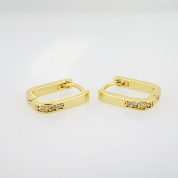 Arete de Acero Bañado en Oro 14k - EA310