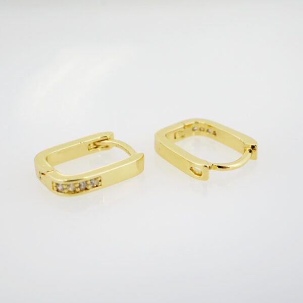 Arete de Acero Bañado en Oro 14k - EA310 - Imagen 2
