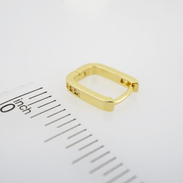 Arete de Acero Bañado en Oro 14k - EA310 - Imagen 3