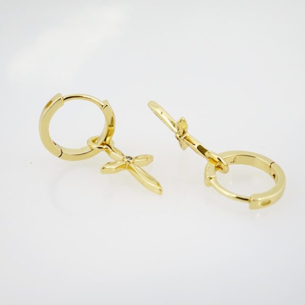 Arete de Acero Bañado en Oro 14k - EA294 - Imagen 2